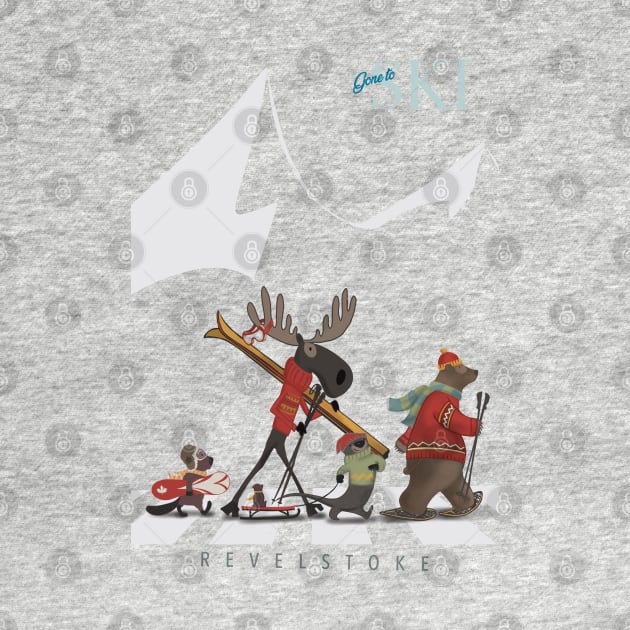 SKI MOOSE AND FRIENDS by SFDesignstudio